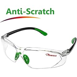 SAFEYEAR Lunettes de Protection Lunettes de Sécurité - SG003 Airsoft Bricolage Jardinage Tir Cuisine Laboratoire Transparentes Anti Buée et Anti Rayures Securite Chimie (Vert)
