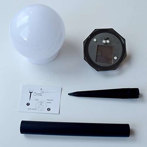 (759) 6 x LED Solar Kugel Leuchte Ø10 cm Außen Lampe Garten Weg - 5