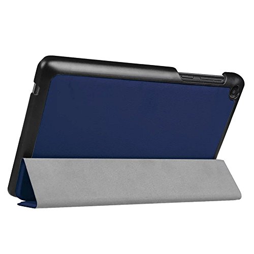 Bestdeal® Hohe Qualität Prämie Ultra Schlank Leicht Smart Cover Tasche Stehe Hülle für Lenovo TAB3 7 TB3-730F / TB3-730M 7″ zoll Tablet PC + Displayschutzfolie und Stylus Stift (Marineblau) - 4