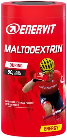Enervit, Maltodextrine, Integratore Energetico con 99,9% di Maltodestrine, Insapore, 50g di Carboidrati a Porzione, Per Sforzi di Lunga Durata, Elevata Digeribilità, VeganOk, Barattolo da 450g