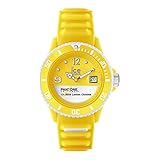 Ice-Watch PAN.BC.LEC.U.S.13 Pantone Universe Lemon Chrome Unisex Uhr Medium Kautschuk Kunststoff 100m Analog Datum gelb