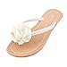 Produktbild Xinan Böhmen Pantoffel Flache Schuhe Blume Freizeit Badeschuhe (40, Weiß)