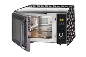 Stylista Microwave Oven Cover for IFB 23 L Convection 23BC4 Floral Pattern Dark Brown