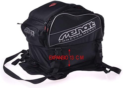 MB-018 Oxford larger Black Tank Bag with GPSand Tail Pack (M4R Strap Mount Tank 'N' Trailer Motorcycle),1 Pack
