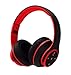 Price comparison product image YLJYJ Wireless Bluetooth Headphones, EKSA Over-Ear Hi-Fi Stereo Headset with Deep Bass, Up to 10hrs Playtime, Built-in Mic for Hands-Free Earmuffs &Light Weight for Prolonged Wearing, red