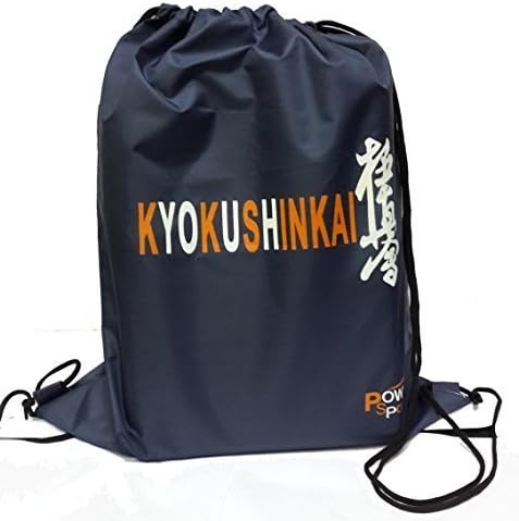 Kit Bag Power 'KYOKUSHINKAI' (Drawstring) Kit Bag Adult/Child Power Sports Range of Quality Sports Equipment Kit Bag, Compartment pocket for cell phone or iPod holder