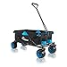 Produktbild SAMAX Bollerwagen Handwagen Gartenwagen Strandwagen Klappbar Faltbarer Bollerwagen Transportwagen - Schwarz/Blau