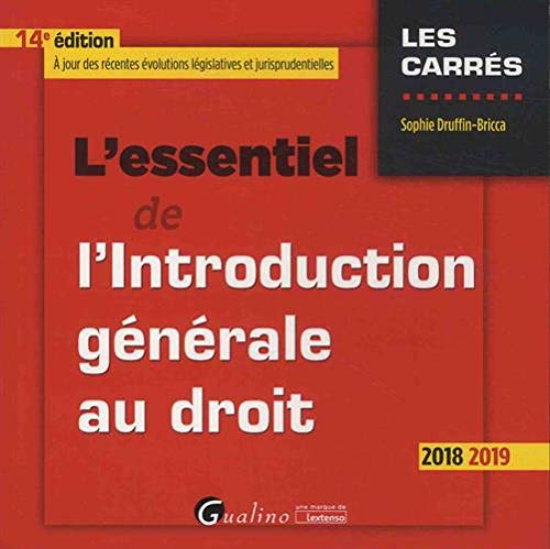 📚📁📒📱 Télécharger 👏👍 L'essentiel de l'introduction générale au droit PDF