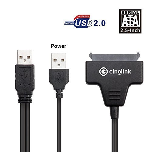 Cinolink®USB 2.0 to 2.5 Sata Converter Adapter Cable for Ssd/hdd; Sata to USB 2.0 Converter for Ssd/hdd