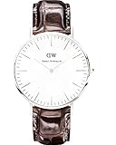 Daniel Wellington Herren Analog Quarz Smart Watch Armbanduhr mit Leder Armband DW00100025