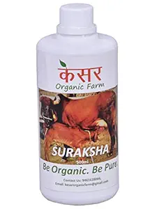 Kesar Organic Farm - SURAKSHA, Pure Organic Liquid Fertilizer, Bio-Fungicide, Bio-Pesticide, 500ml