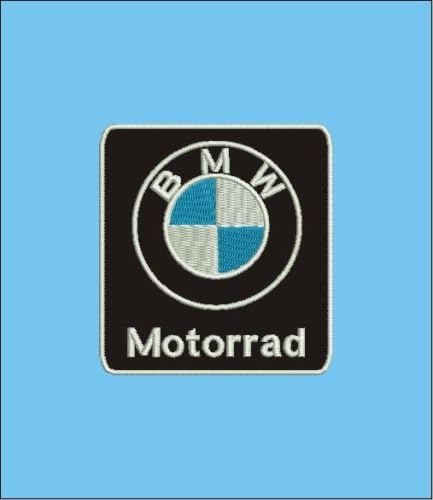 Patch BMW Motorrad cm 5 x 5.5 Embroidered Iron On Applique Patch Embroidery -598