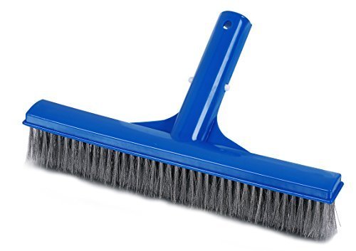 well2wellness® Algenbürste / Poolbürste / Beckenbürste klein mit Edelstahl-Borsten