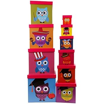 Aufbewahrungsboxen/Schachteln im 10er Set mit Deckel Uni