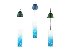 PETSOLA Ensemble De Cloches Iwachu en Fonte Japonaise à Vent, Carillon éolien