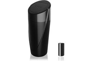 SGLRT Auto Mülleimer mit Deckel – Automülleimer Getränkehalter – Schwarzer Mini Mülleimer für Auto mit 20 Müllbeuteln - Auto Organizer und Aufbewahrung für Vordersitz Zubehör