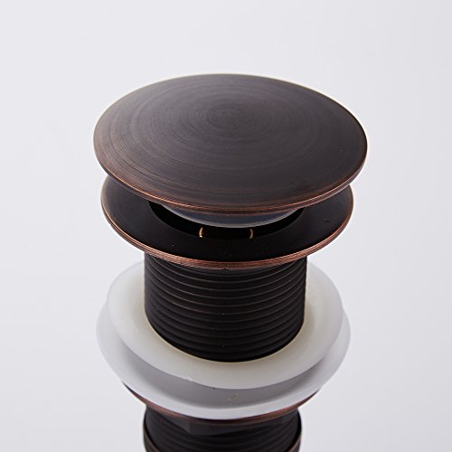 Weare Home alle Messing Schwarz Öl-rubbed Bronze Retro Design Pop Up Ventil Ablaufgarnitur Waschbecken Ablauf für Badezimmer Dusche ohne Überlauf - 5