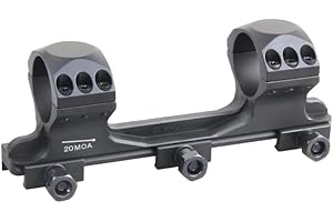 Vector Optics XASR-3013 X-Accu - Montaggio a blocco per tubi da 30 mm, Picatinny, 21 mm, 20 MOA anteriore h= 35 mm per tubi di destinazione, montaggio a pezzo unico