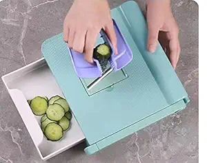 Citaaz Handheld Slicer Vegetable Julienne Grater - 6 Changeable Blades Cheese Cutter Perfect for Salad, Carrots, Onions, Fruit, and All