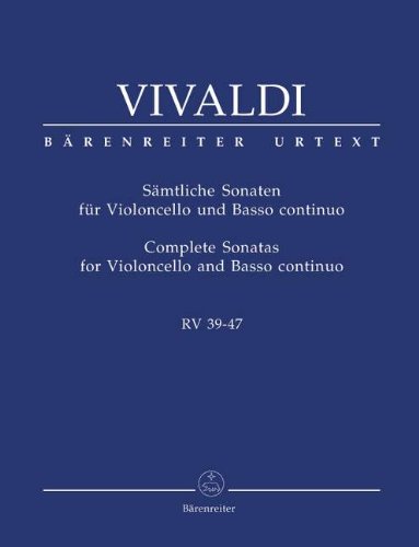 Preisvergleich Produktbild SAEMTLICHE SONATEN RV 39-47 - arrangiert für Violoncello - Basso Continuo [Noten / Sheetmusic] Komponist: VIVALDI ANTONIO