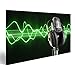 Produktbild islandburner Bild auf Leinwand Ein Mikrofon mit Kopfhörer Audio Wellen Musik Studio Wandbild, Poster, Leinwandbild, Deko, Wanddeko, Wandtattoo