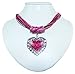 Produktbild Trachten Collier mit Glitter Herz - Pink