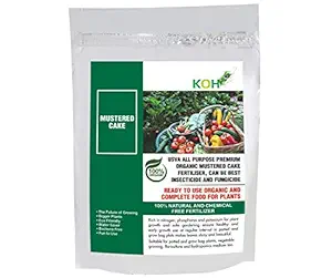 KOH All Purpose Organic Mustard Cake Fungicide, Pesticide and Insecticide and Fertilizer for Plants. (1Kg)