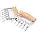 Produktbild HJJH Barbecue Claws Edelstahl Schäler Bär Krallen Opener, Messer Dreifachfunktion Holzgriff Beliebte Grillzubehör,Yellow