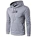 Produktbild Luckycat Herren Brief Gedruckt Kapuzenpullover Baumwolle Herren schwarz Hoodie Pullover Pull Herren Casual Sweatshirt Slim Fit solide Farbe mit vorderen Tasche Outwear Tops