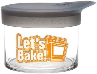 Wide Mouth Jar by 420 Science with Let's Bake Decal - Assorted Sizes (Small) by 420 Science