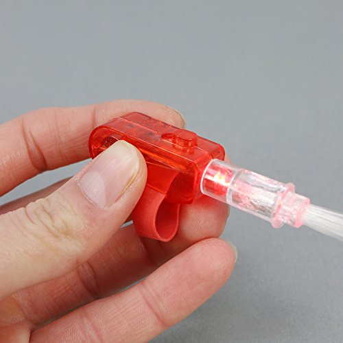 COM-FOUR® LED Fingerlichter mit leuchtendem Fiberglas im 8er-Set - 6