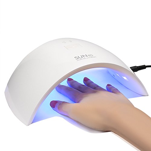 ACEVIVI Nageltrockner Nagellacktrockner Nail Dryer UV-Nagellampe Lichthärtegerät Lichthärtungsgerät LED Infrarot Sensor Wiederaufladbar für Shellac und Gelnagellack mit Timer(10s), Weiß