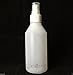 3 x 200mL Natural HDPE PLASTIC BOTTLES w/ White ATOMIZER Spray Tops for Liquids/Fragrance/Perfume/Salons/Travel/Aftershave