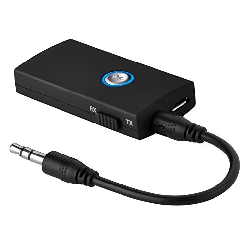 Foho Bluetooth Adapter Transmitter Empfänger 2 in 1 Sender / Receiver Adapter Stereo mit 3,5mm Audio Kabel für Kopfhörer Lautsprecher Radio TV PC Laptop Tablet MP3 / MP4, spielt während des Ladens