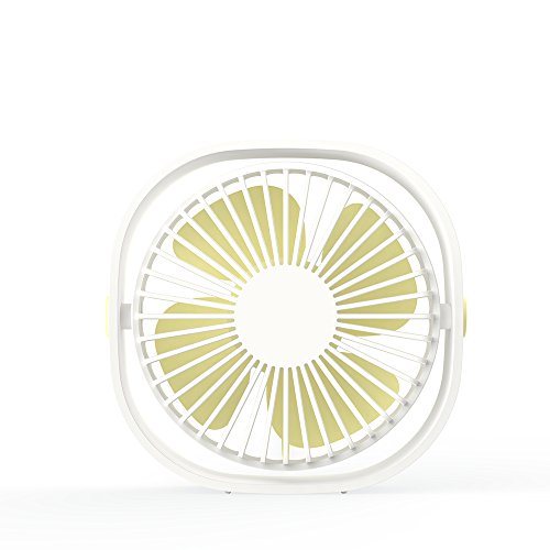 Moojoy Ventilador USB Mini Ventilador 3 Control de Velocidad 360 ° Ángulo Ajustable Portable Mini Ventilador Portátil Silent Energy Saving Adecuado para Oficina de Moda Coche Al Aire Libre (Blanco)
