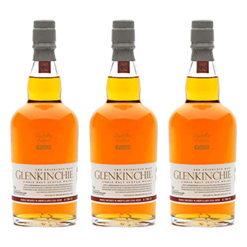 Glenkinchie 605317 - Botella de Whisky (12 años/años, 3 Unidades, Alcohol, 43%, 200 ml)