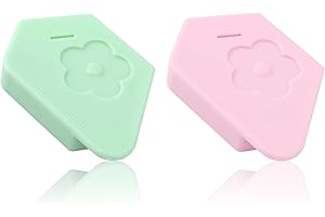 GOSKNOR 2pcs Guides de Couture Magnétiques pour Machine à Coudre, Multifonctionnels Guide d'Ourlet Polygonal avec Échelle Universel Guide de Machine à Coudre (Rose, Vert)