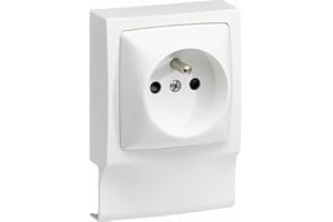 BOPPON TEHALIT Adaptateur Blanc pour moulure, H. 9.4 x P.3.8 cm