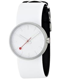 MONDAINE A6583030616SBA - Reloj analógico de cuarzo para mujer, correa de cuero color blanco