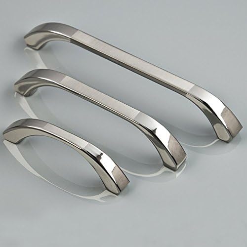 Simwood™ Zinc Alloy Stainless Steel Cabinet Door Drawer Pull Handles Knobs Bedroom furniture handles knobs Pull Chrome Kitchen Cupboard