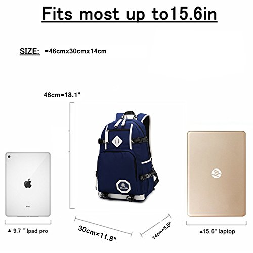 Laptop-Rucksack -19 Zoll-Reise-Rucksack, wasserdichter heller Kursteilnehmer-Rucksack, Zweiwegmetallreißverschluß-Art- und Weisebeiläufiger Rucksack, Spielraum, Arbeit, Weg Verwendbar - 4