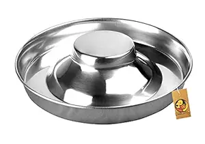 Foodie Puppies Stainless Steel Dog Bowl Dish for Puppy/Medium/Large Dogs-Cats Pets Feeder Bowl and Water Bowl - Puppy Saucer - 2700ml | 15inch |