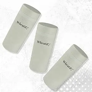 WHEATIFY Biodegradable | Eco Friendly Water Bottle for Men/Women/Children, Useable in Daily use | Kitchen | Kids School | Office - Made up of Natural Wheat Straw - Pack of 3, Beige Color - 450 ML