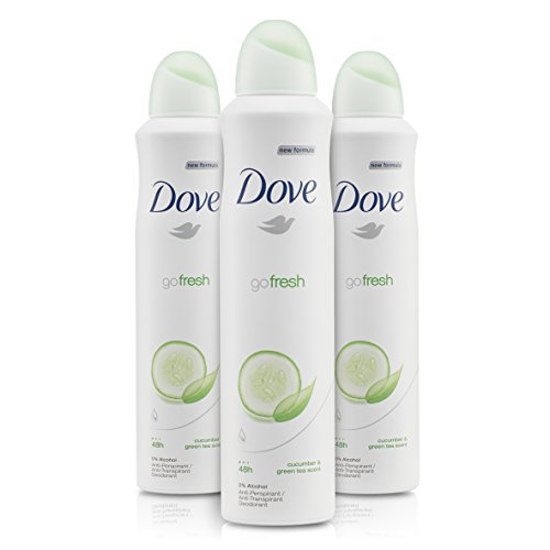 Dove Go Fresh Cucumber Aerosol AntiPerspirant Deodorant 250ml Pack of 3