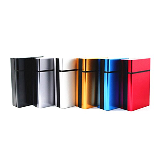 Pixnor Aluminium-Leichtbauweise Pocket Zigarette Zigarre Schutzhülle Zigaretten-Etui (schwarz)