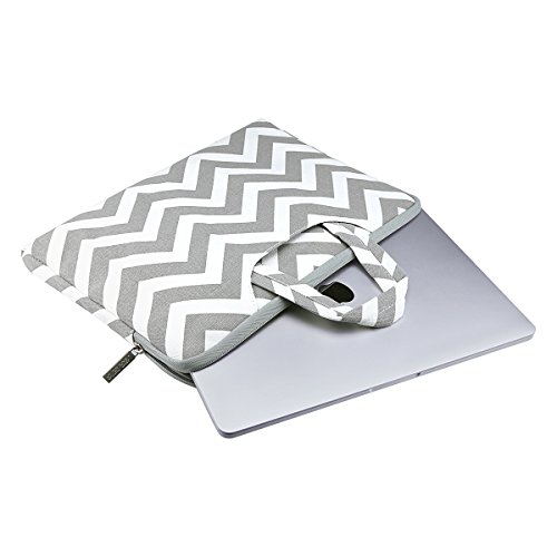 MOSISO Tasche Sleeve H  lle f  r 15-15 6 Inch MacBook Pro  Notebook Computer Chevron Stil Canvas Gewebe Spritzwasserfest Laptoptasche Notebooktasche A
