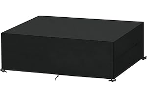 SanGlory Housse Table de Jardin Imperméable 200x80x70cm - Bâche de Protection Pour Salon Extérieur avec Corde et Boucle Verrouillage