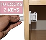Akeekah® Magnetische Sicherheitsschlöss für Schränke und Schubladen, 10 Schlösser 2 Schlüssel Set. Magic Lock- Die Unsichtbare Kindersicherung– Ohne Schrauben Oder Bohren