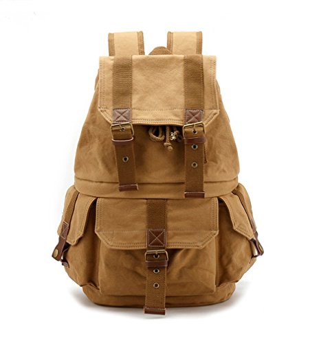 Yimidear Múltifunciones Impermeable Lona Mochila para Cámara y Viaje DSLR SLR Cámara Bolsa con Cubierta