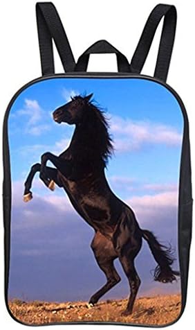 School Bag Backpack Kids Boys Girls - Travel Rucksack ,Children Book Laptop Storage Bag - Horse Printing - 1Pcs - POLYHYMNIA